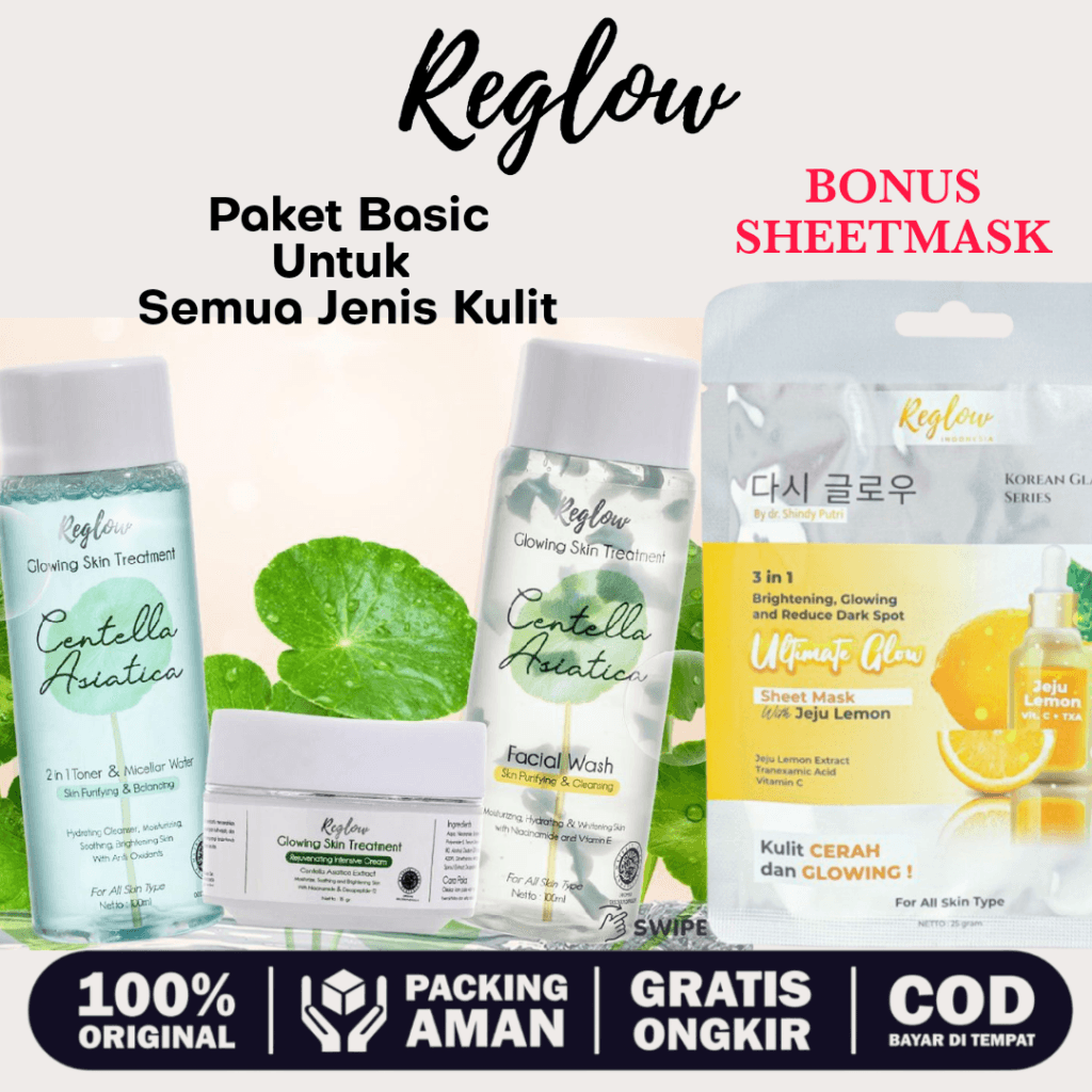 Reglow Paket Basic Glowing Skin Treatment