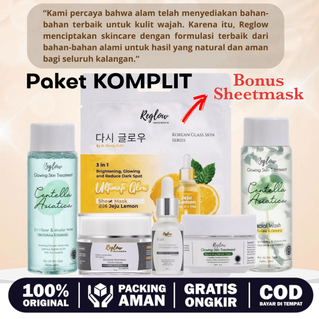 Reglow Paket Korean Glass Skin Treatment